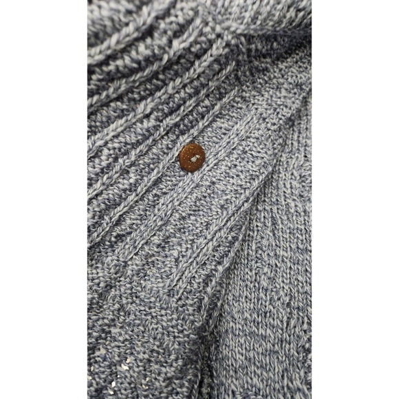 Shannon Woolen Mills Sweater Women's XS Cardigan Shawl 100% Wool Blue Knit‎ - Picture 8 of 12